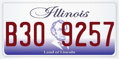 IL license plate B309257