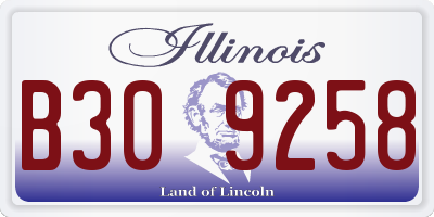 IL license plate B309258