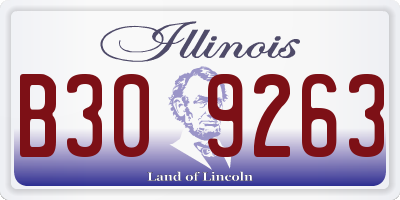 IL license plate B309263