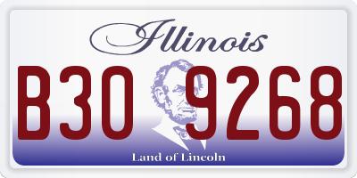 IL license plate B309268