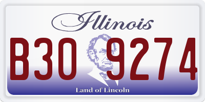 IL license plate B309274
