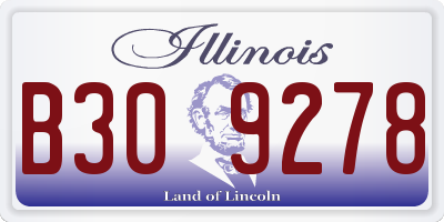 IL license plate B309278