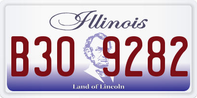 IL license plate B309282