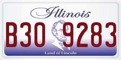 IL license plate B309283