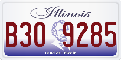 IL license plate B309285