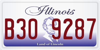 IL license plate B309287