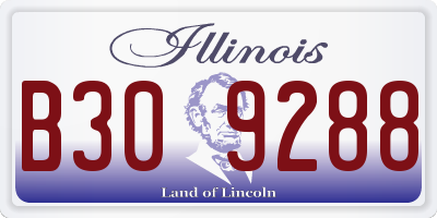 IL license plate B309288