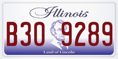 IL license plate B309289