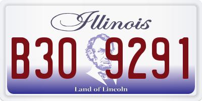 IL license plate B309291
