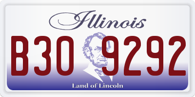 IL license plate B309292