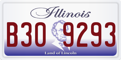 IL license plate B309293