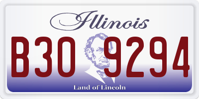 IL license plate B309294
