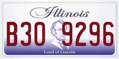 IL license plate B309296