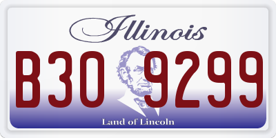 IL license plate B309299