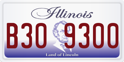 IL license plate B309300
