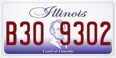 IL license plate B309302