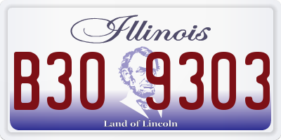 IL license plate B309303