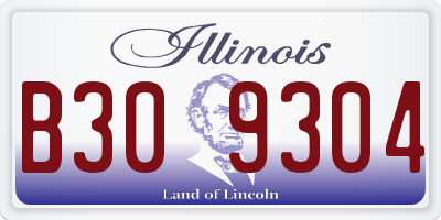 IL license plate B309304
