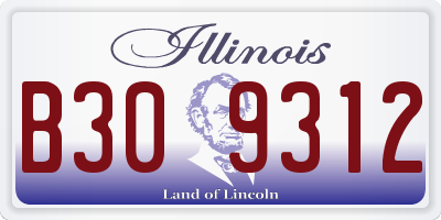 IL license plate B309312