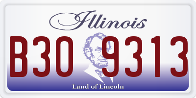 IL license plate B309313