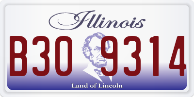 IL license plate B309314