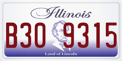 IL license plate B309315