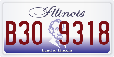 IL license plate B309318