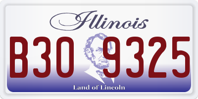 IL license plate B309325
