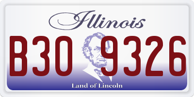 IL license plate B309326