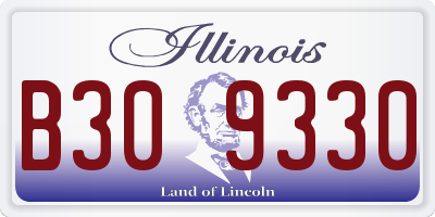 IL license plate B309330