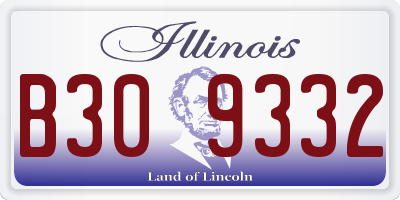 IL license plate B309332