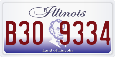 IL license plate B309334