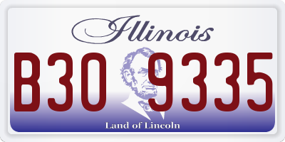 IL license plate B309335