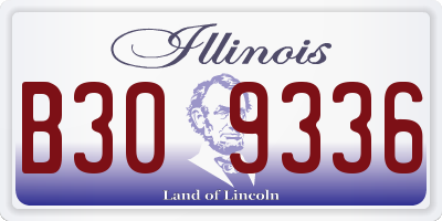 IL license plate B309336