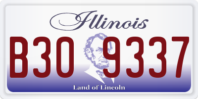 IL license plate B309337