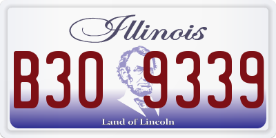 IL license plate B309339