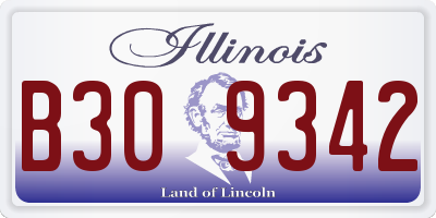 IL license plate B309342
