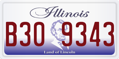 IL license plate B309343