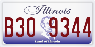 IL license plate B309344
