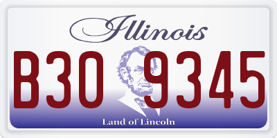 IL license plate B309345