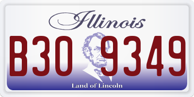 IL license plate B309349