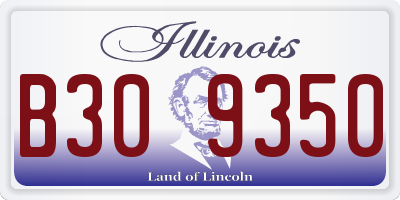 IL license plate B309350