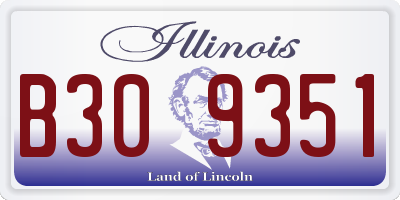 IL license plate B309351