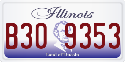 IL license plate B309353