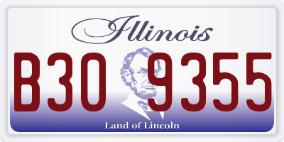 IL license plate B309355