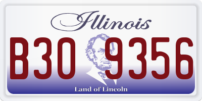 IL license plate B309356
