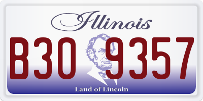 IL license plate B309357