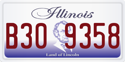 IL license plate B309358