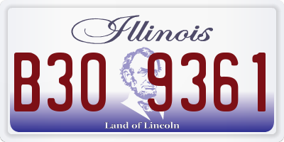 IL license plate B309361