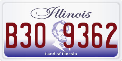 IL license plate B309362